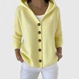Enhanced Product Title: "Emanuela Relaxed Hooded Button Cardigan for Women - Cozy Knit Layering Piece" 

This title includes relevant keywords while maintaining clarity and appeal for potential buyers.