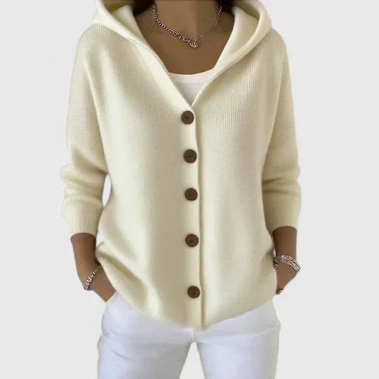 Enhanced Product Title: "Emanuela Relaxed Hooded Button Cardigan for Women - Cozy Knit Layering Piece" 

This title includes relevant keywords while maintaining clarity and appeal for potential buyers.
