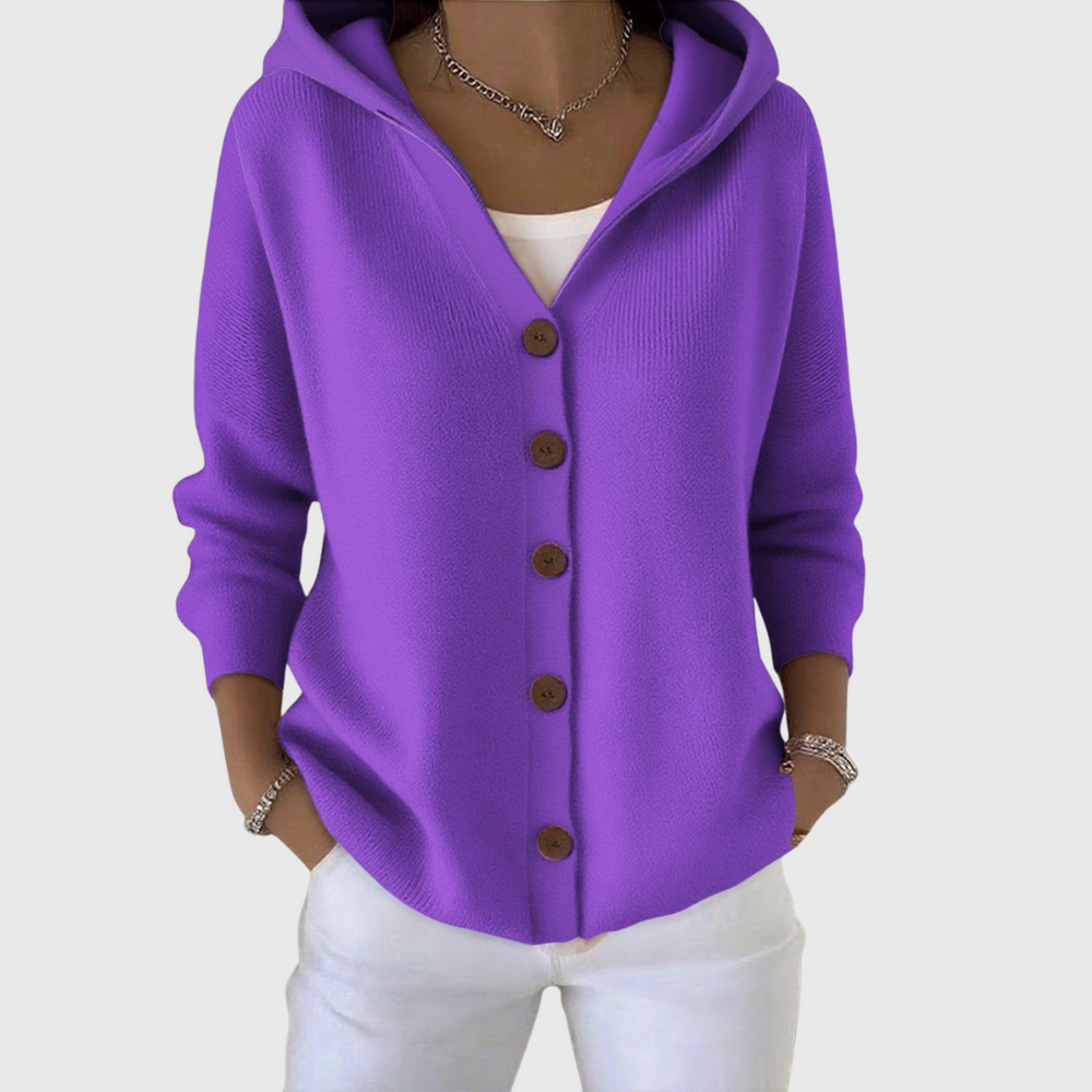 Enhanced Product Title: "Emanuela Relaxed Hooded Button Cardigan for Women - Cozy Knit Layering Piece" 

This title includes relevant keywords while maintaining clarity and appeal for potential buyers.