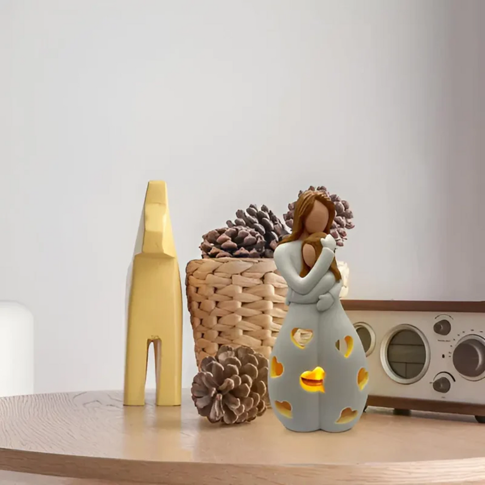 EternalBond Mother and Daughter Candle Holder - Heartwarming Embrace for Cherished Moments
