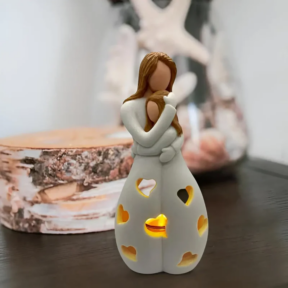 EternalBond Mother and Daughter Candle Holder - Heartwarming Embrace for Cherished Moments