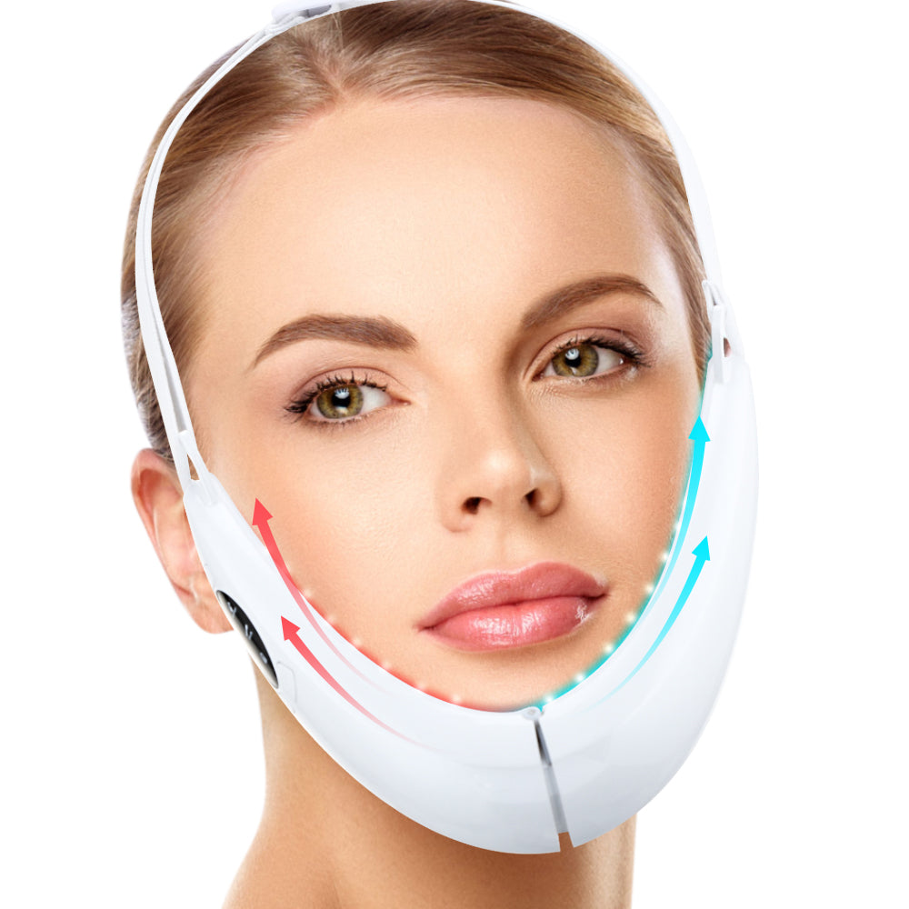 EMS Face Lift Device with LED Therapy - Slimming Facial Treatment & Double Chin Reduction