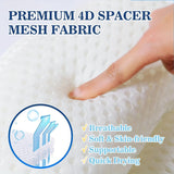Ergonomic Bath Pillow – Neck Support, 6 Suction Cups & Breathable Mesh