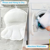 Ergonomic Bath Pillow – Neck Support, 6 Suction Cups & Breathable Mesh