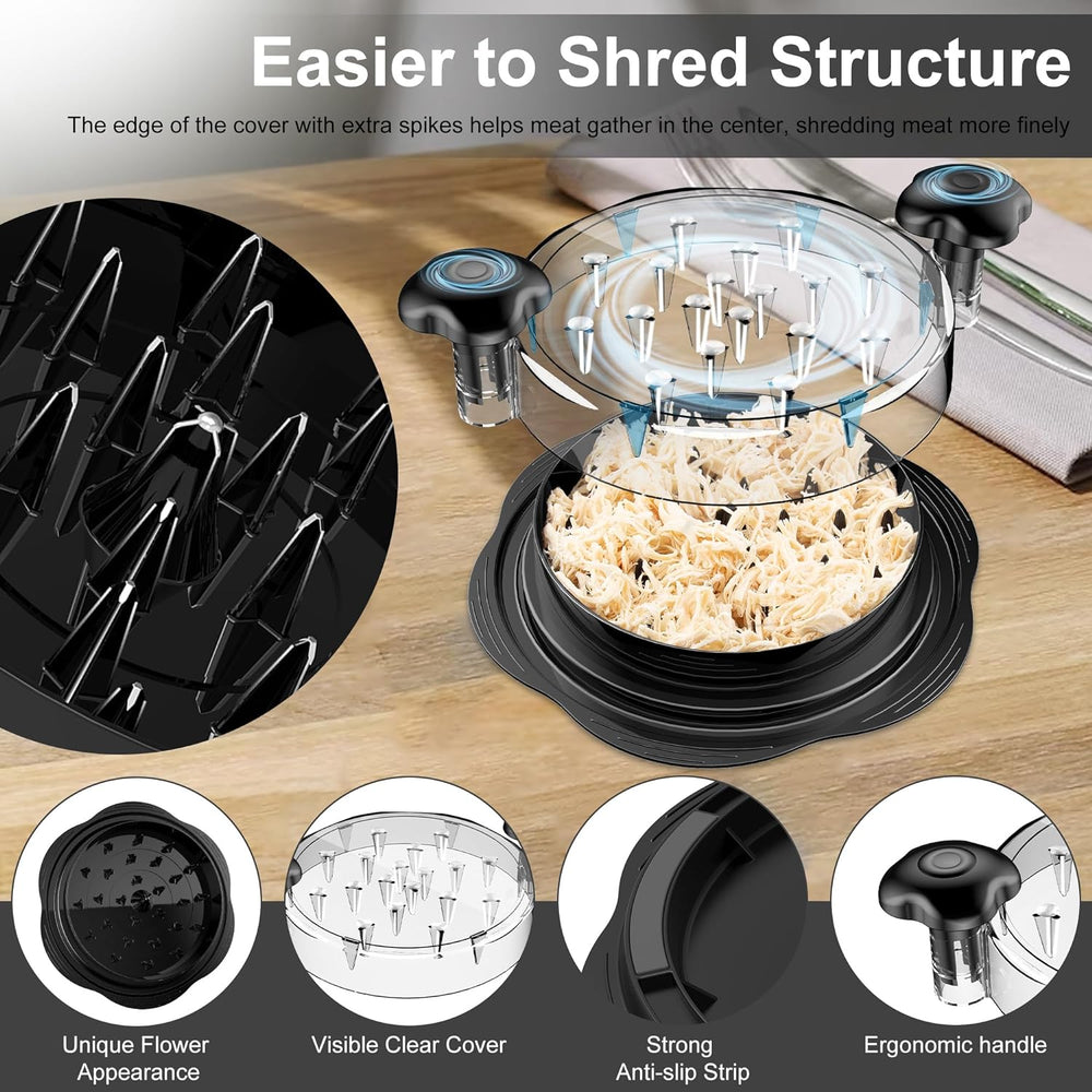 Ergonomic Chicken Shredder Tool - ErgoShredder for Effortless Shredding & Meal Prep