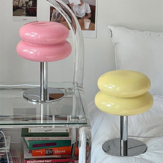Table Lamp – Italian Designer Glass Shade, Modern Style & Retro Accent
