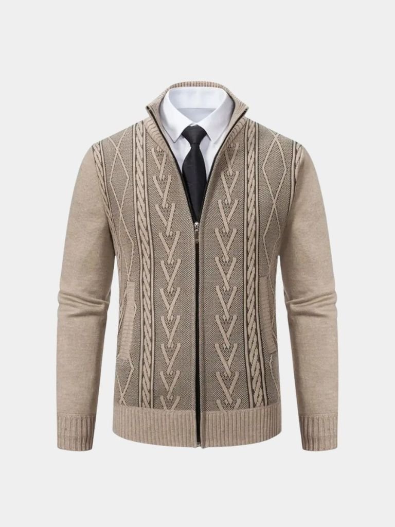 Men's longline cardigan, view 1
