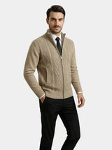 Men's longline cardigan, view 3