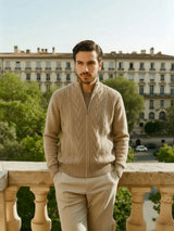 Men's longline cardigan, view 4