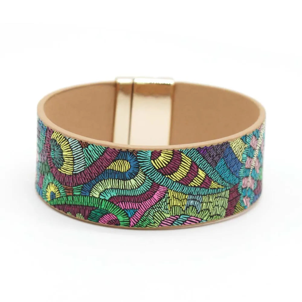 Handcrafted Ethnic Leather Wrap Bracelet for Women | Unique Bohemian Jewelry