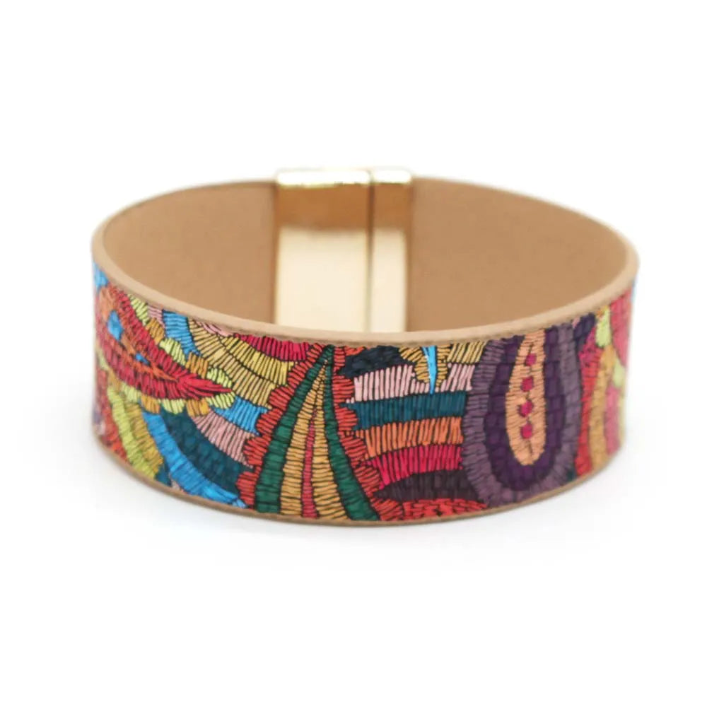 Handcrafted Ethnic Leather Wrap Bracelet for Women | Unique Bohemian Jewelry