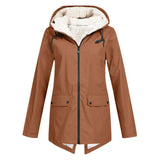 Women's hooded coat, view 1