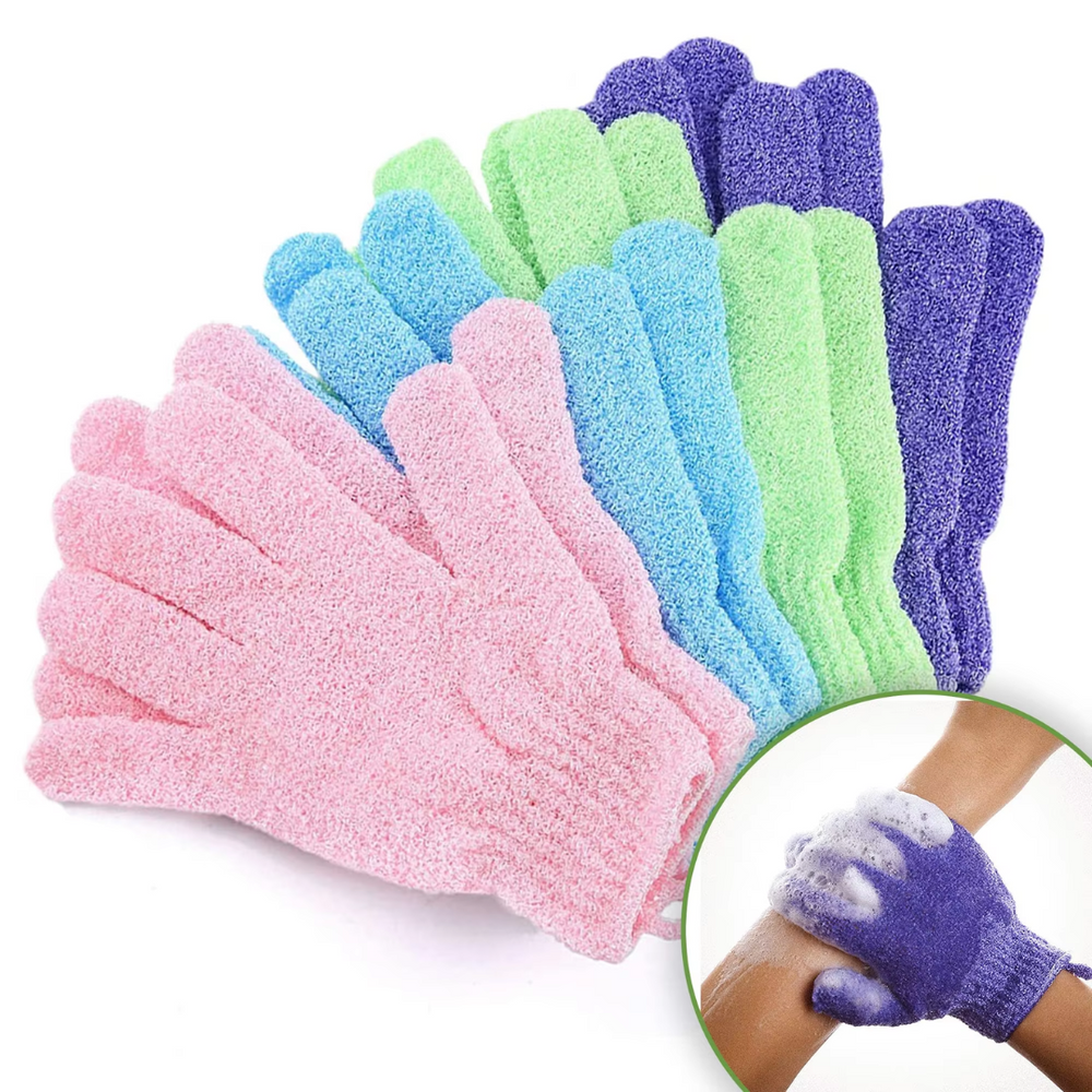 Exfoliating Bath Gloves - 2-Piece Set for Smooth Skin & Spa-Like Experience