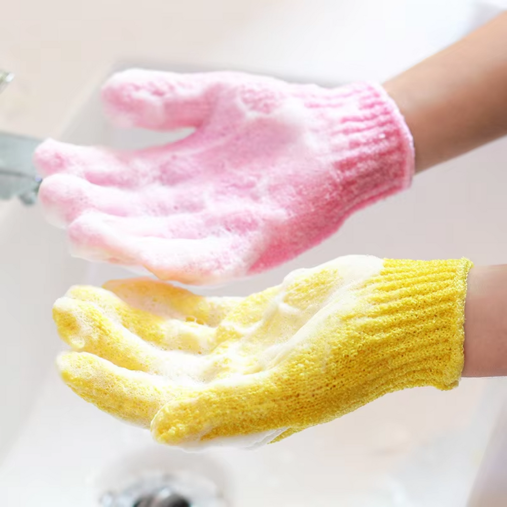 Exfoliating Bath Gloves - 2-Piece Set for Smooth Skin & Spa-Like Experience