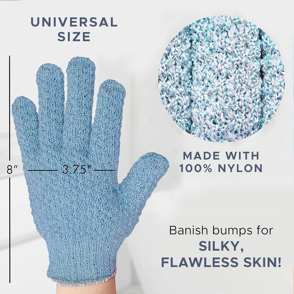 Exfoliating Bath Gloves - 2-Piece Set for Smooth Skin & Spa-Like Experience