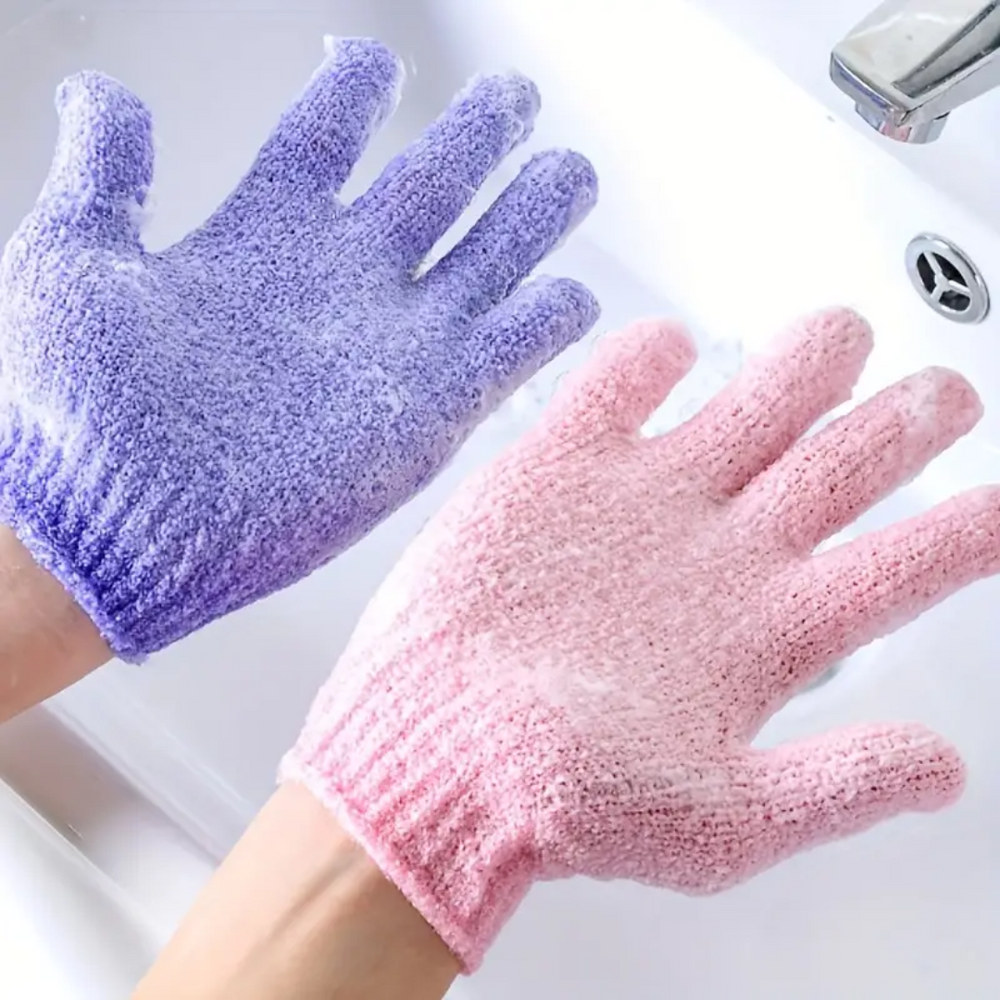 Exfoliating Bath Gloves - 2-Piece Set for Smooth Skin & Spa-Like Experience