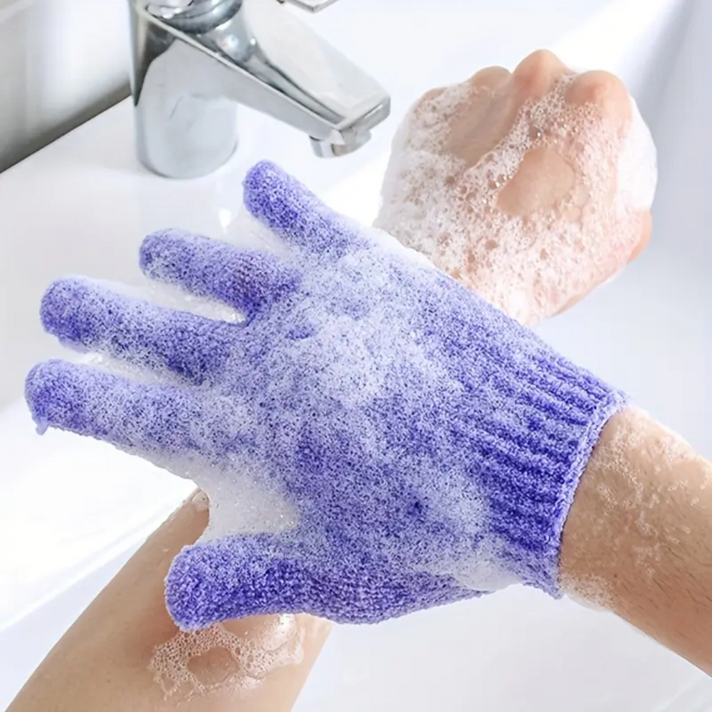Exfoliating Bath Gloves - 2-Piece Set for Smooth Skin & Spa-Like Experience