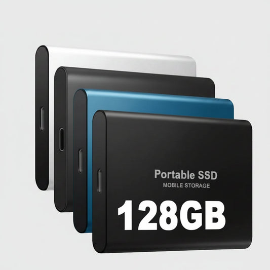 Portable External SSD – 128GB Storage, USB-C & Plug-and-Play