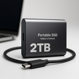 Portable SSD External Hard Drive – 2TB Capacity, USB-C Connectivity & Mobile Storage