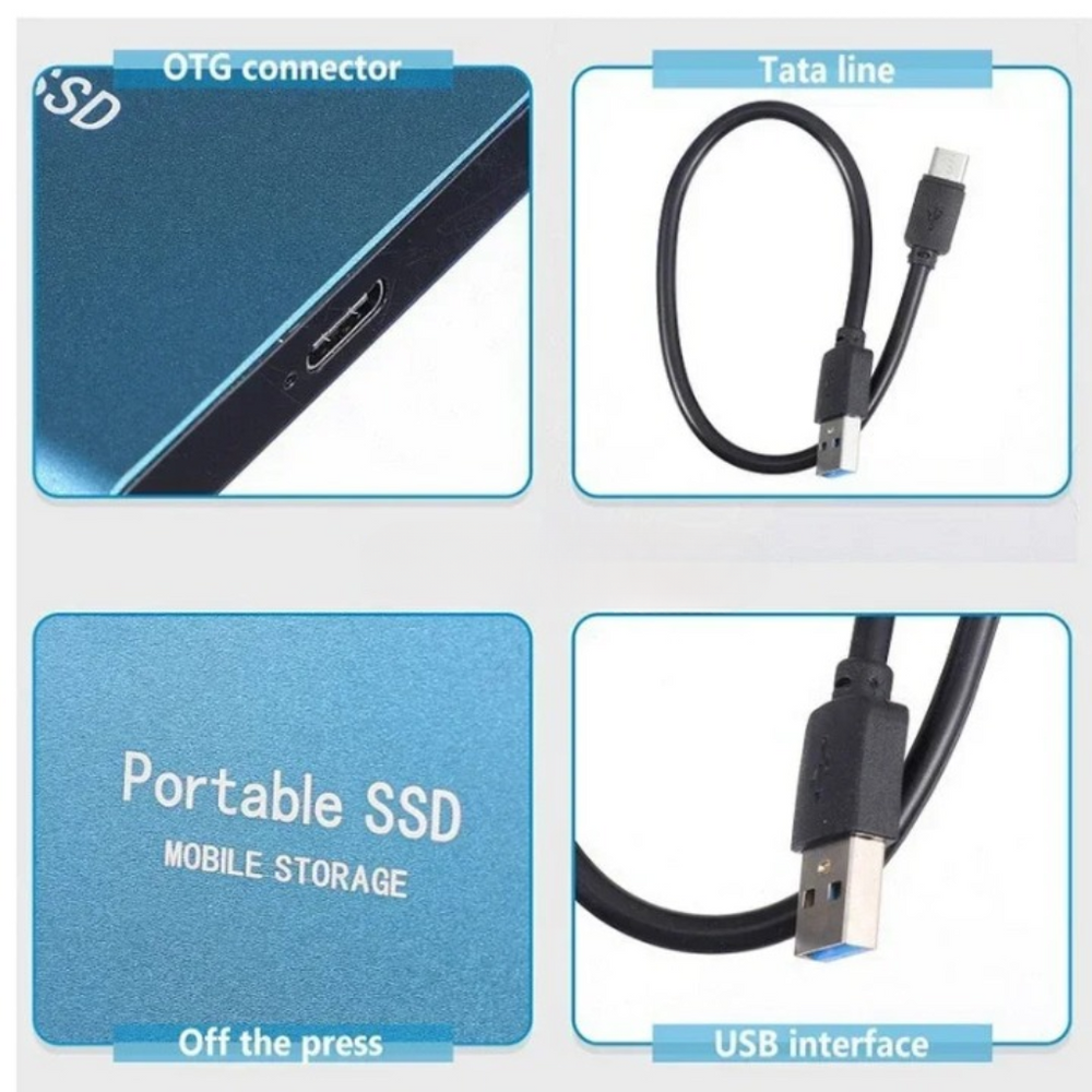Portable SSD External Hard Drive – 2TB Capacity, USB-C Connectivity & Mobile Storage