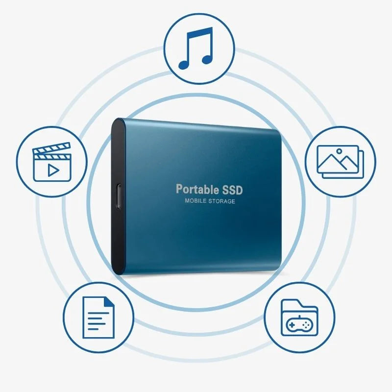 Ultra-Lightweight Aluminum Portable Solid State Drive (SSD) - High-Speed Storage Solution
