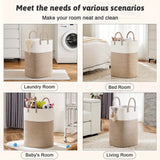 Extra Large Durable Woven Laundry Basket - Spacious & Practical Storage Solution for All Your Laundry Needs
