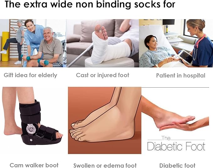 VitalSox Extra Wide Diabetic & Lymphedema Compression Socks for Ultimate Comfort and Support