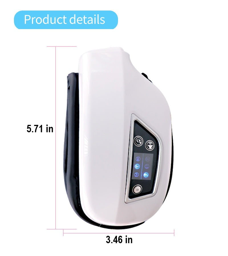 Bluetooth Eye Massage Device - Air Pressure, Vibration & Warm Compression for Relaxation & Stress Relief