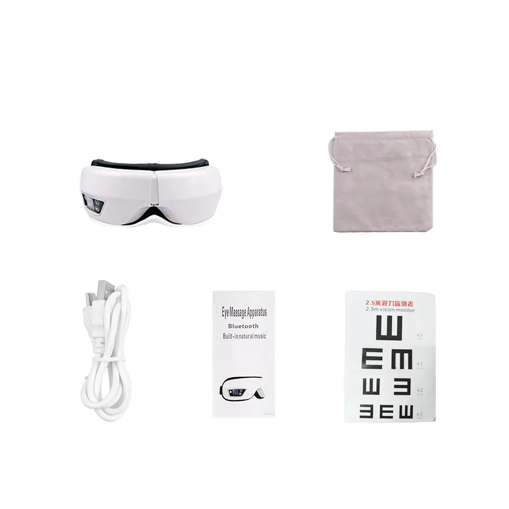 Bluetooth Eye Massage Device - Air Pressure, Vibration & Warm Compression for Relaxation & Stress Relief
