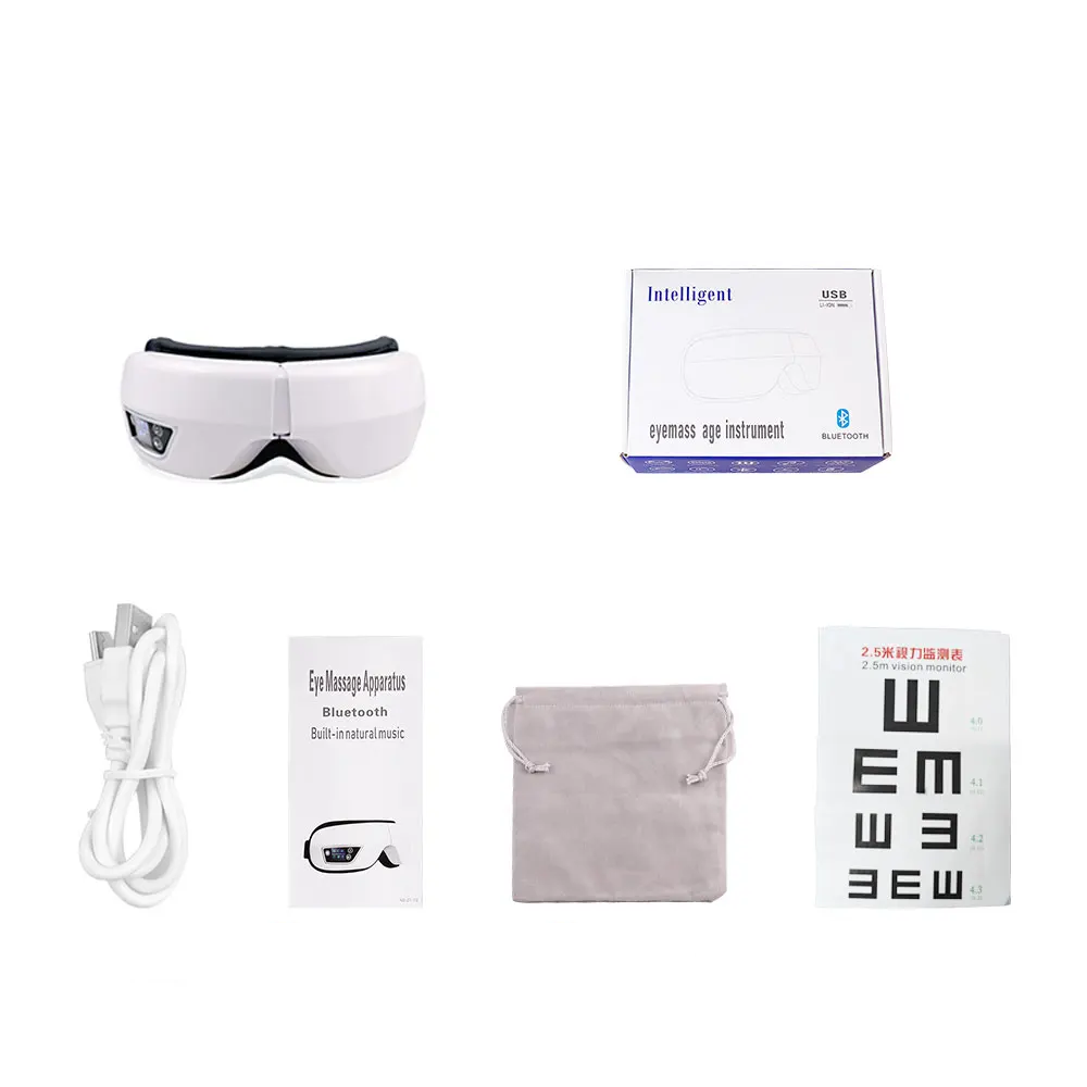 Bluetooth Eye Massage Device - Air Pressure, Vibration & Warm Compression for Relaxation & Stress Relief
