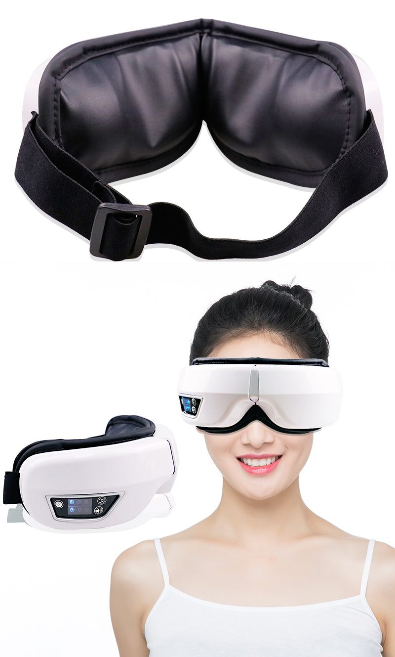 Bluetooth Eye Massage Device - Air Pressure, Vibration & Warm Compression for Relaxation & Stress Relief