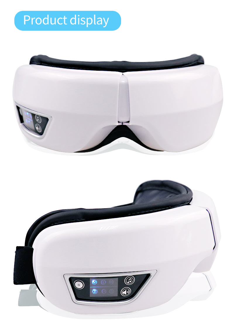 Bluetooth Eye Massage Device - Air Pressure, Vibration & Warm Compression for Relaxation & Stress Relief
