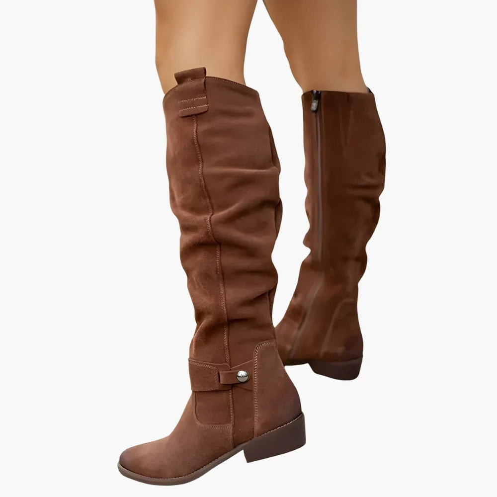 Women's tailored knee-high boots, view 1