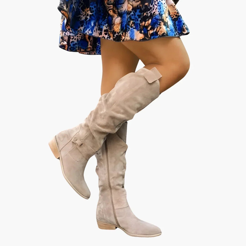Women's tailored knee-high boots, view 3