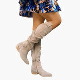 Women's tailored knee-high boots, view 3