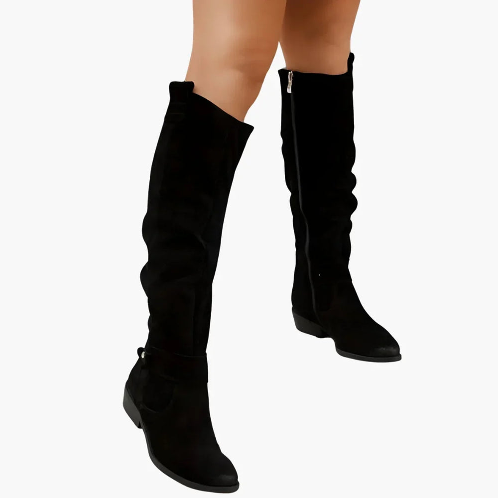 Women's tailored knee-high boots, view 4