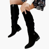 Women's tailored knee-high boots, view 5