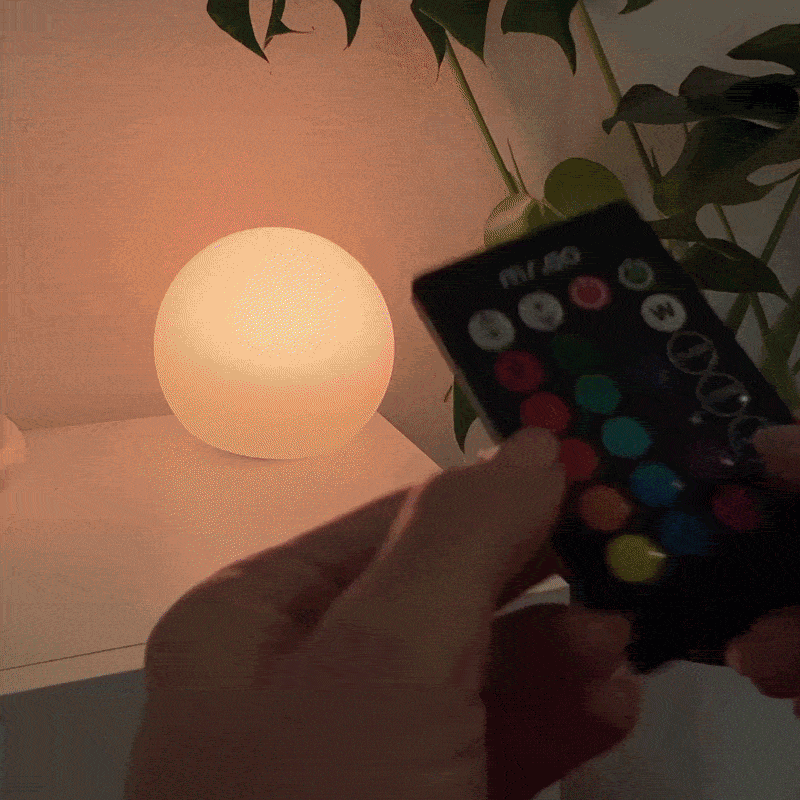 Outdoor LED Ball Light – 16 Colors, IP65 Waterproof & Cordless Remote Control