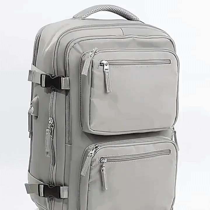 Carry-On Travel Backpack – 40×20×25cm, Padded Laptop Compartment & Shoe Pocket