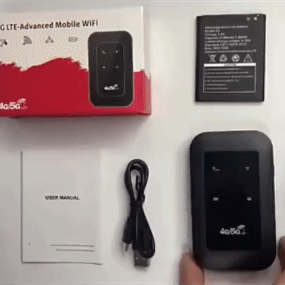 Mobile 4G/5G Wi-Fi Hotspot – Portable Router, 10-Device Support & SIM Slot