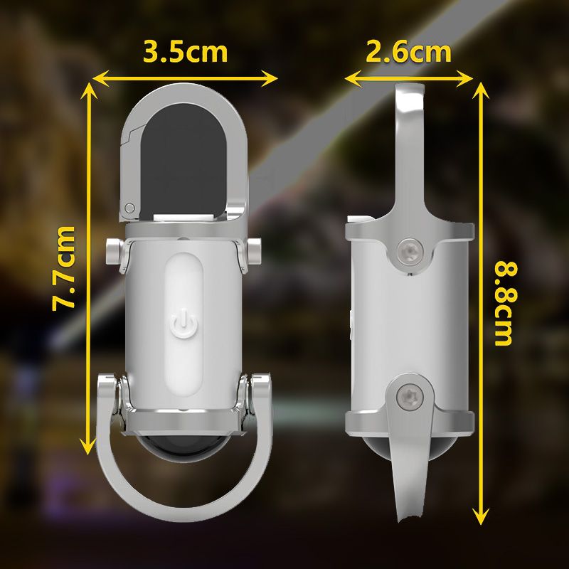1200-Lumen LED Keychain Flashlight – Powerbank, 7 Modes & Waterproof