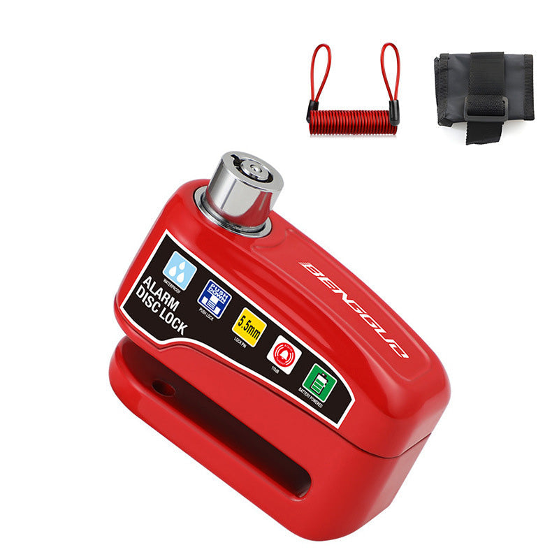 Motorcycle Brake Disc Lock with Alarm – 110 dB Siren, 6mm Pin & Aluminum Alloy