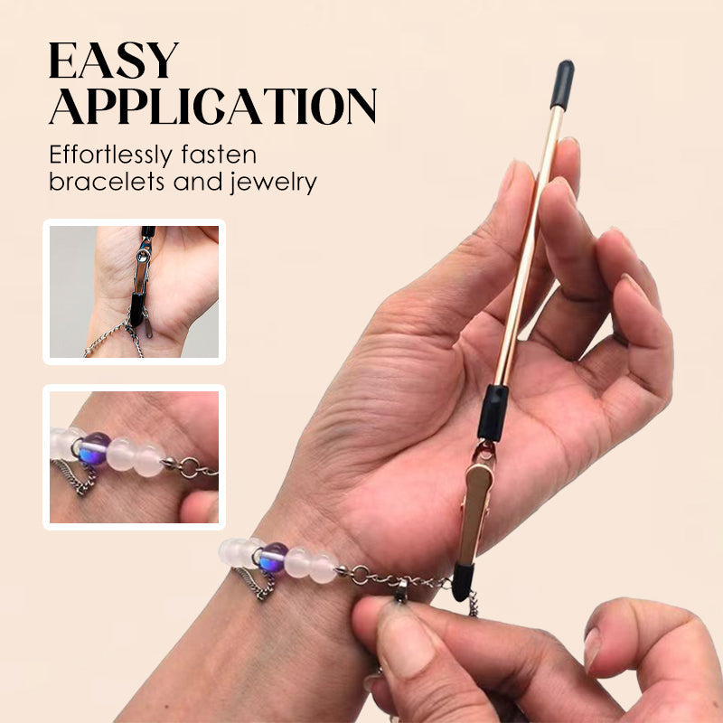 Bracelet Fastening Tool – One-Handed Clasp Helper, Stainless Steel, Portable