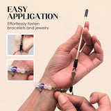 Bracelet Fastening Tool – One-Handed Clasp Helper, Stainless Steel, Portable