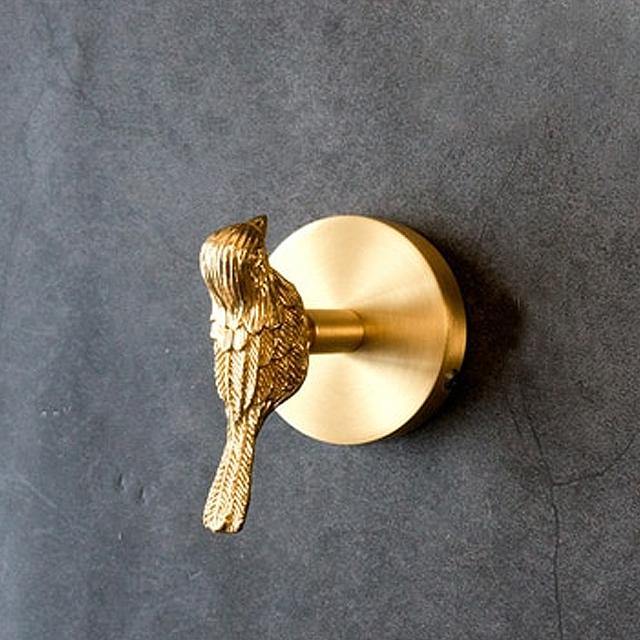 Brass Wall Hooks – Solid Brass, Animal Head Design & Gold Finish
