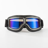 Vintage Motorcycle Goggles – Polycarbonate Lens, Fits Over Glasses & Adjustable Strap
