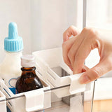 Adjustable Fridge Door Organizer – Expands 16.5–26cm, Polypropylene, White