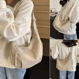 Nylon Crossbody Bag – Multiple Compartments, Adjustable Strap, 34×22cm, Unisex