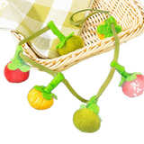 Catnip Cat Toy String – Plush Fruits, Jingle Bells & 48cm Interactive Wand