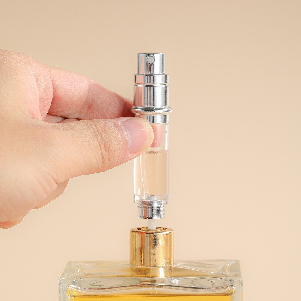 Refillable Travel Perfume Atomizer – 5ml Capacity, Leather Cover & Universal Fit